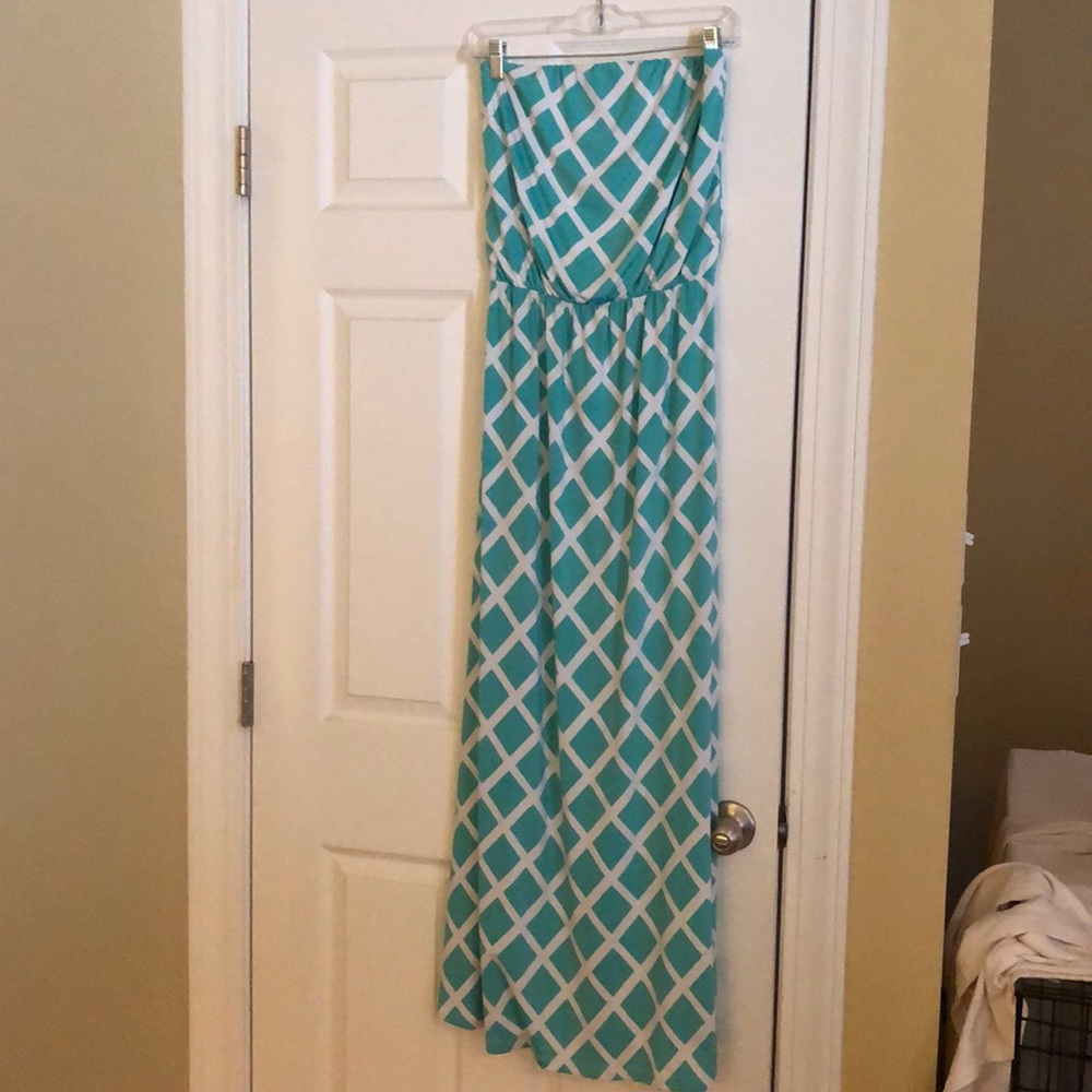 Strapless maxi dress